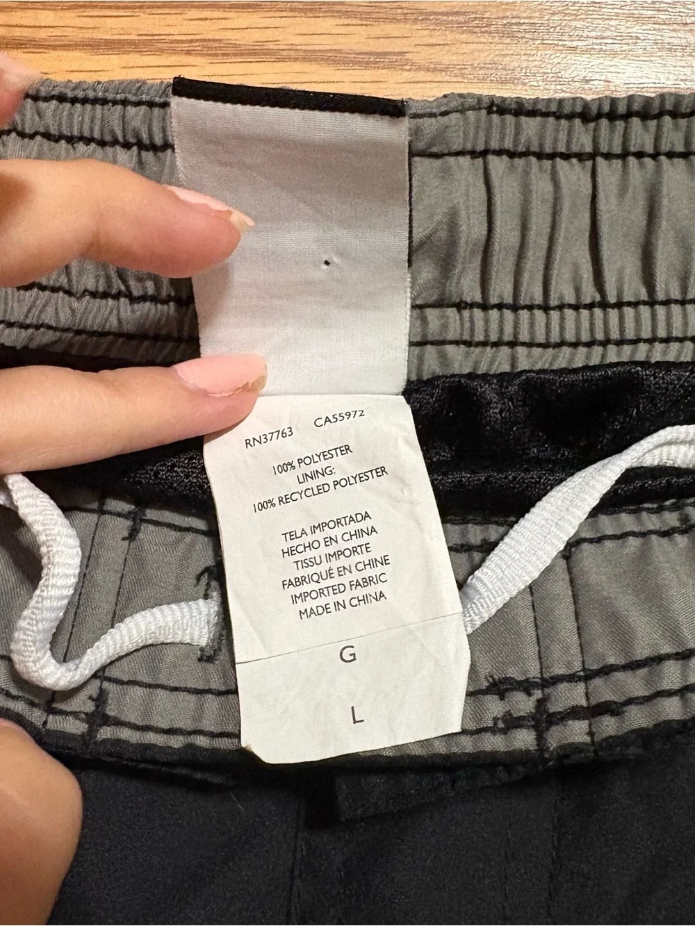 Nike Swim Trunks Board Shorts Men’s Large Black Gray Green